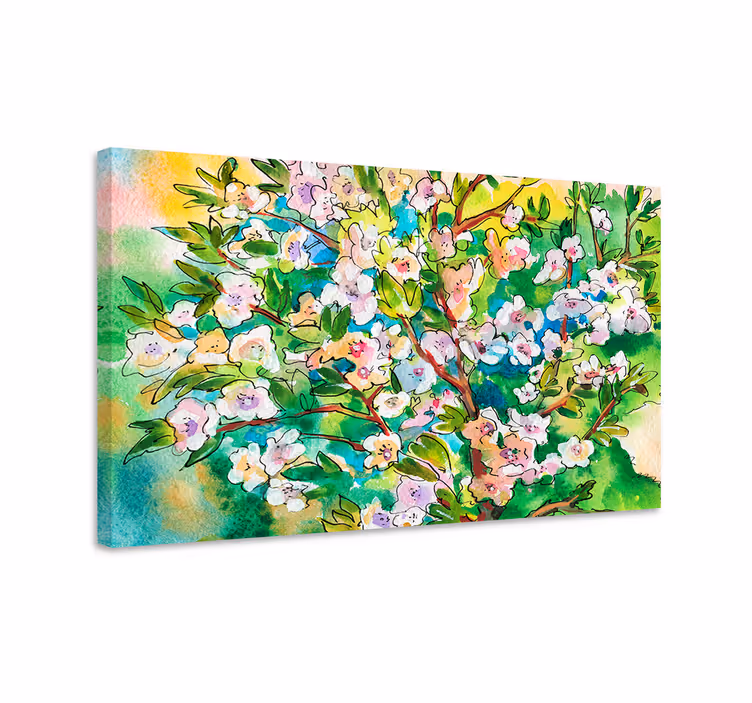 Tableau arbre de vie Ressort multicolore - TenStickers