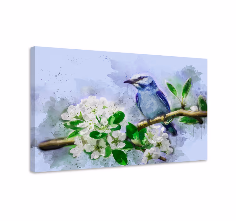 Tableau arbre de vie Fleurs et oiseaux - TenStickers