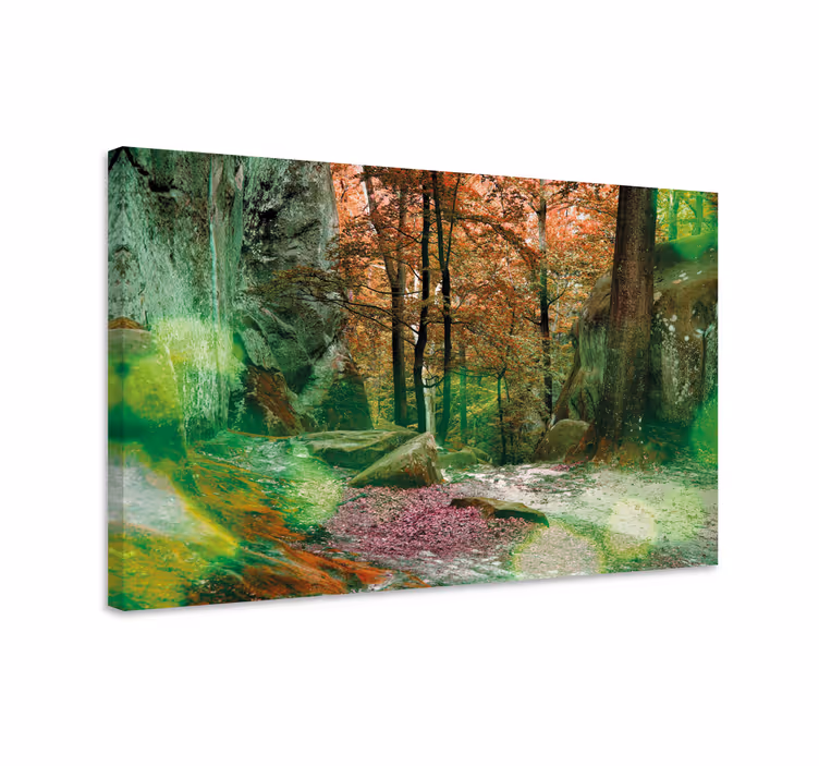 Tableau paysages scène de chemin forestier - TenStickers