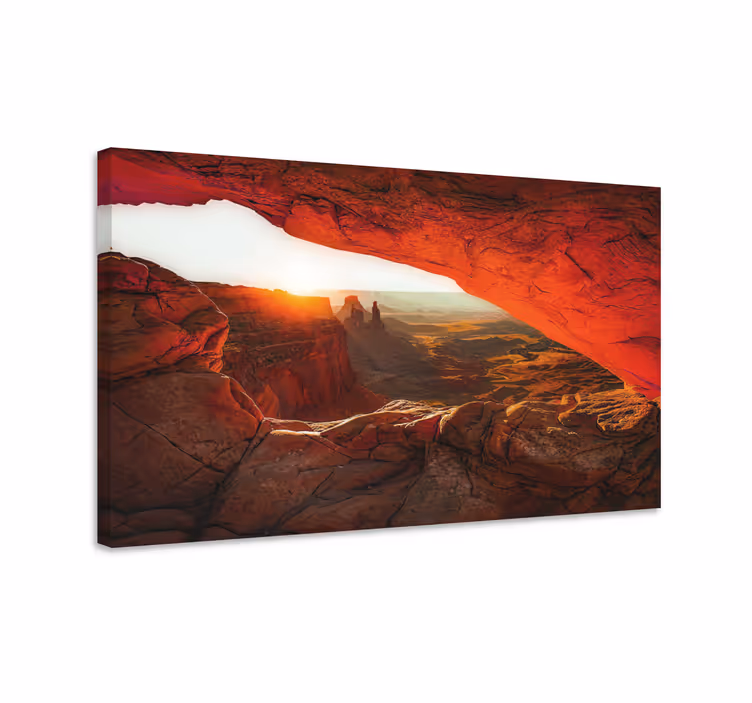 Tableau paysage Coucher de soleil du désert rocheux - TenStickers