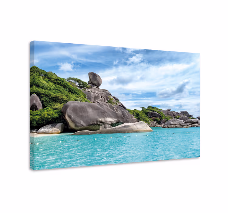Tableau paysage Côte rocheuse tranquillité - TenStickers