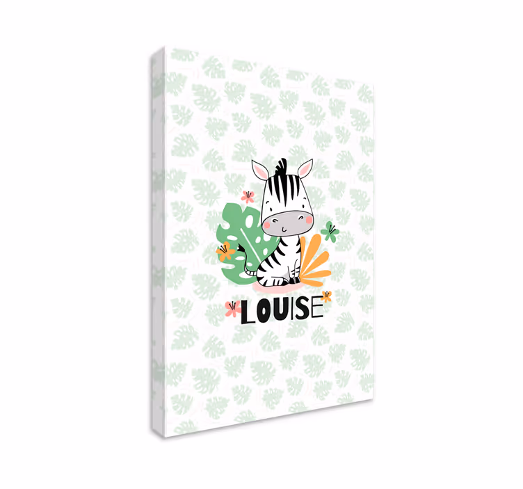 Tableau personnalisé zèbre pour les enfants   - TenStickers