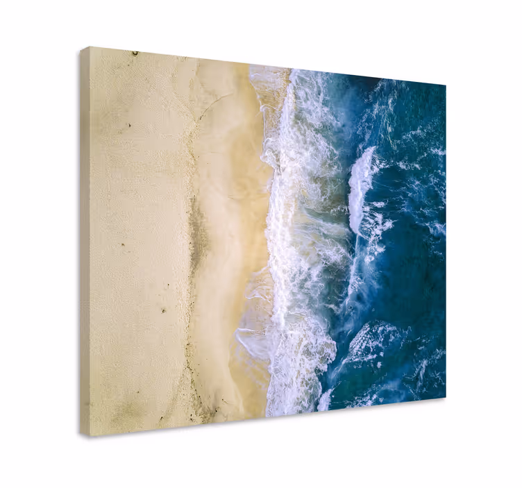 Tableau paysage Mer sable bleu - TenStickers