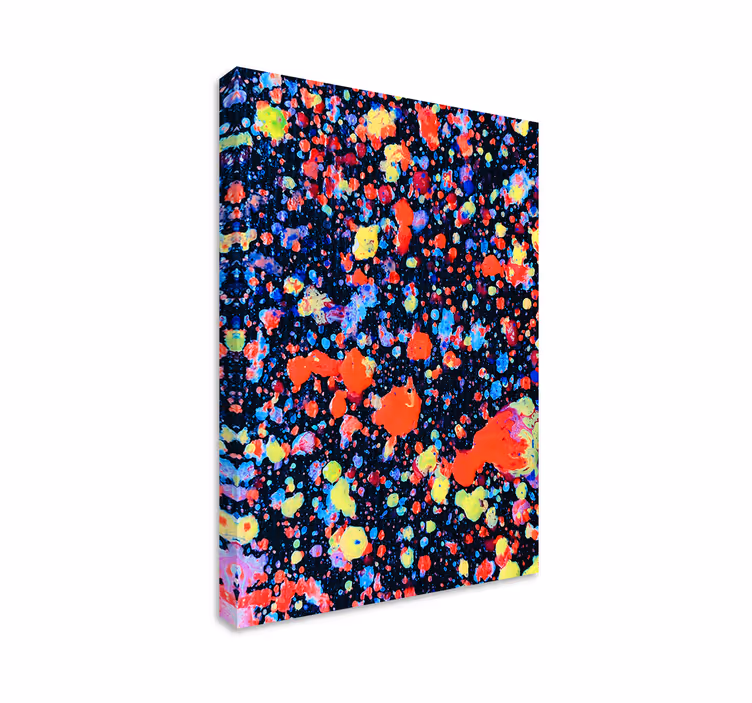 Tableau abstrait motif éclaboussure coloré - TenStickers