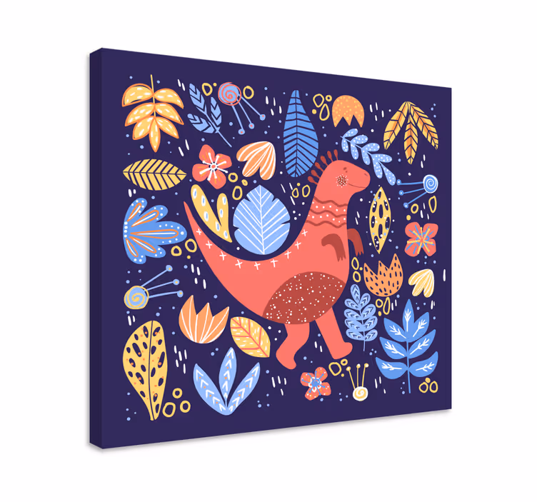 Tableau dinosaures illustration de dinosaures amusants - TenStickers