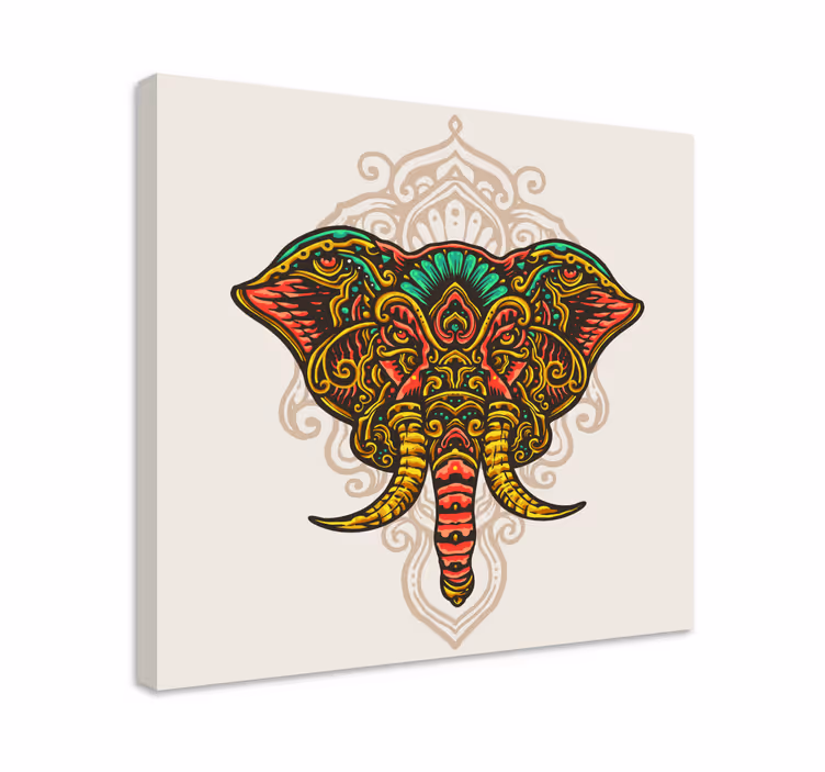 Tableau éléphants motif éléphant détaillé - TenStickers