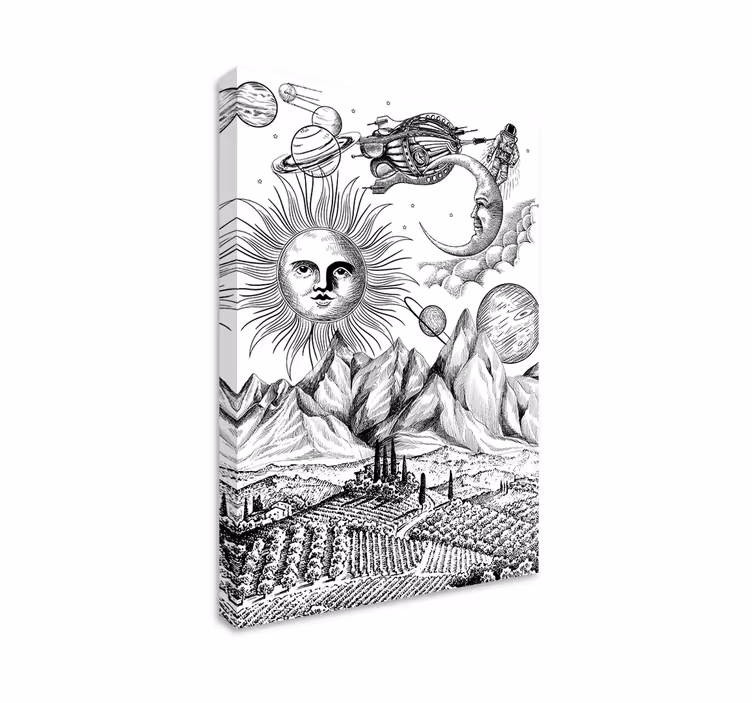 Tableau moderne Grand collage d'univers - TenStickers