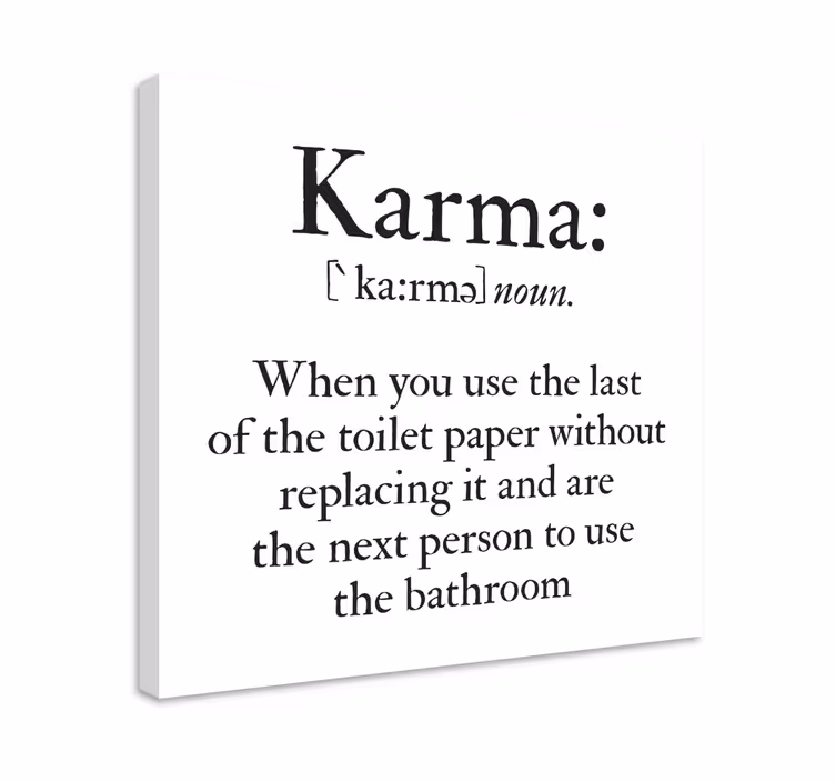 Tableau salle de bain Karma amusant de bain - TenStickers