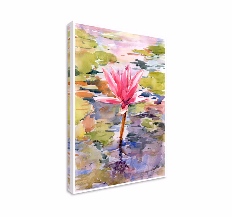 Tableau cuisine tableau aquarelle abstraite de fleurs - TenStickers