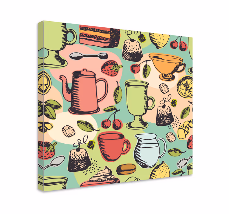 Tableau cuisine Thème de la nourriture - TenStickers