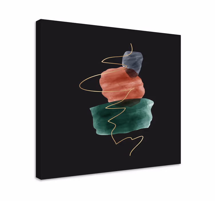Tableau moderne formes de pierre abstraites - TenStickers