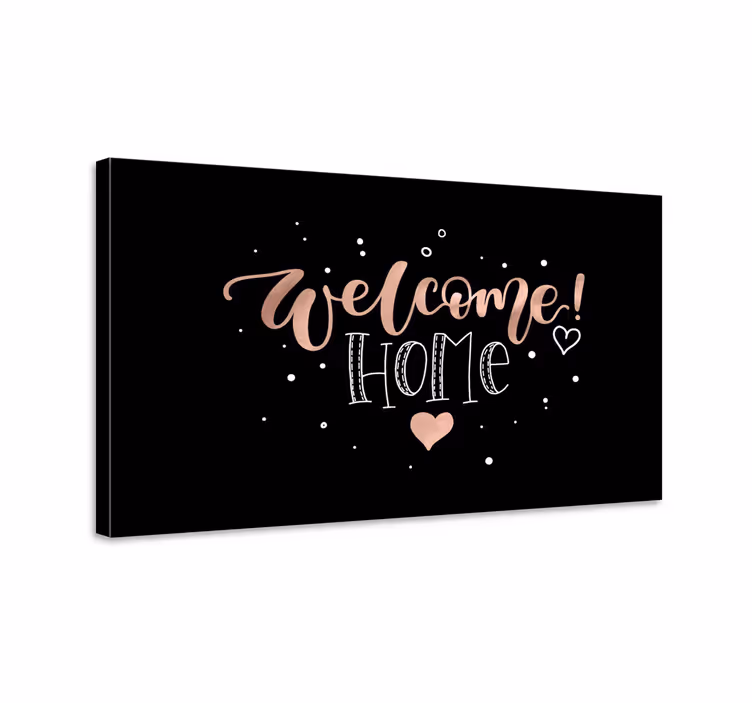 Tableau entrée Bienvenue à la maison coeur - TenStickers