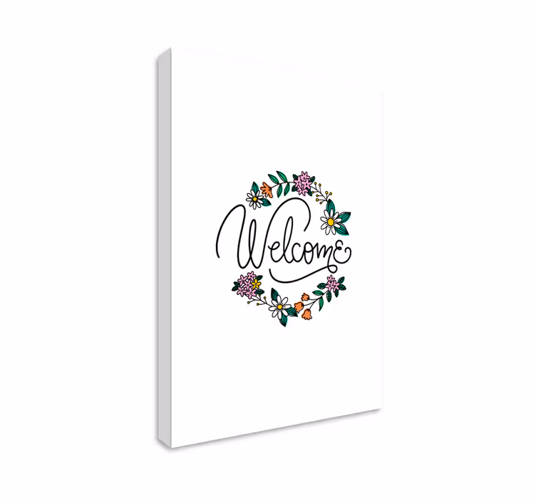 Tableau zen couronne florale de bienvenue - TenStickers
