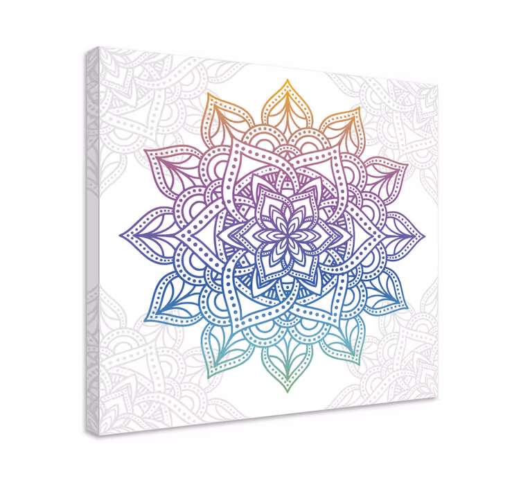 Tableau mandala Dégradé coloré - TenStickers