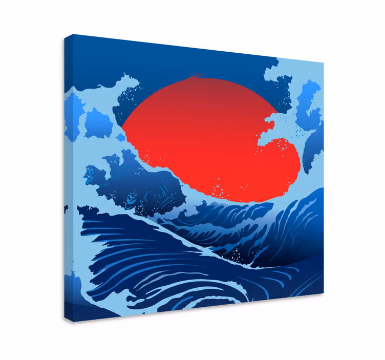Tableau paysage Lever du soleil sur l'océan - TenStickers