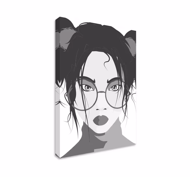 Tableau couloir Femme noire et blanche - TenStickers