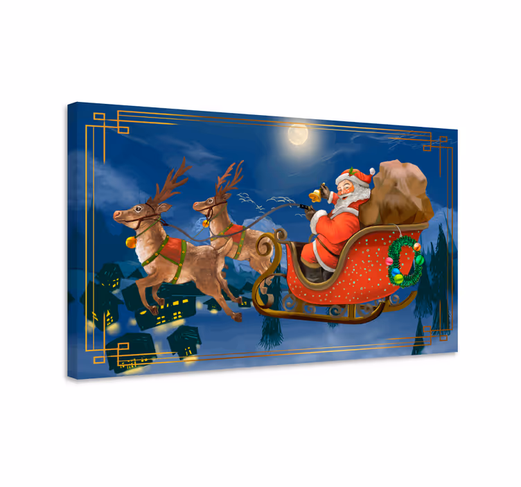 Tableau de noel Père noël - TenStickers
