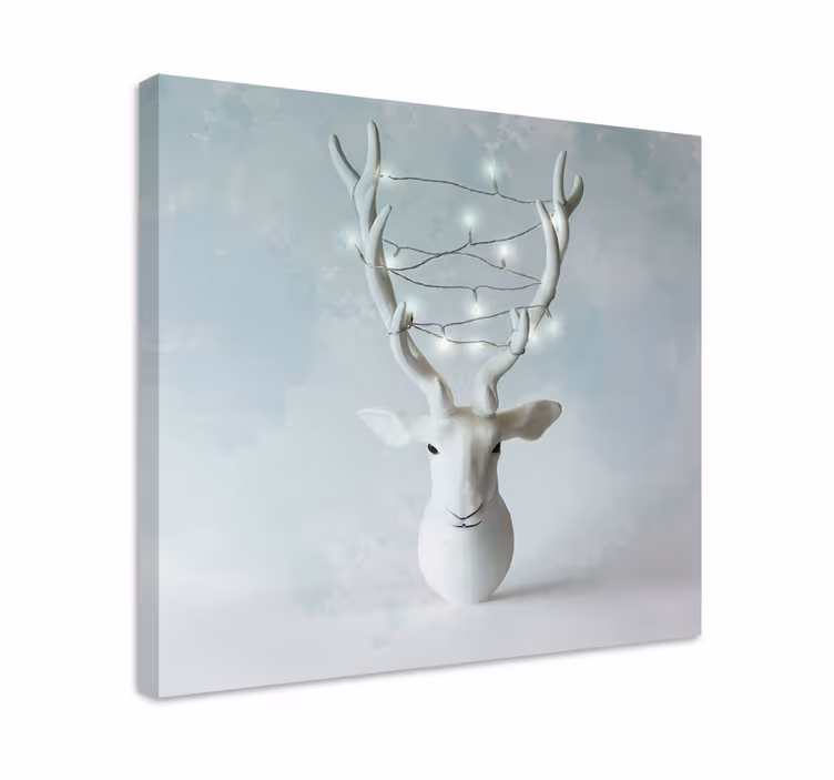 Tableau cerfs support de têtes à bois - TenStickers