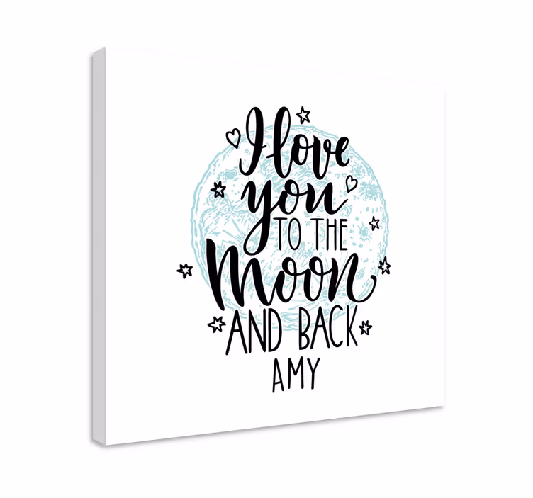 Tableau mariage Love to the moon personnalisable - TenStickers