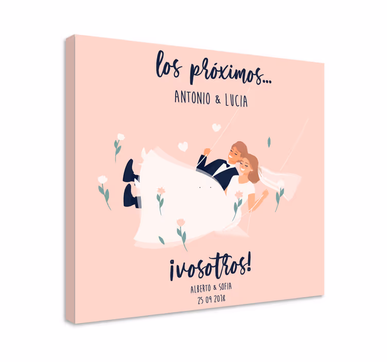 Tableau citation annonce de mariage romantique - TenStickers
