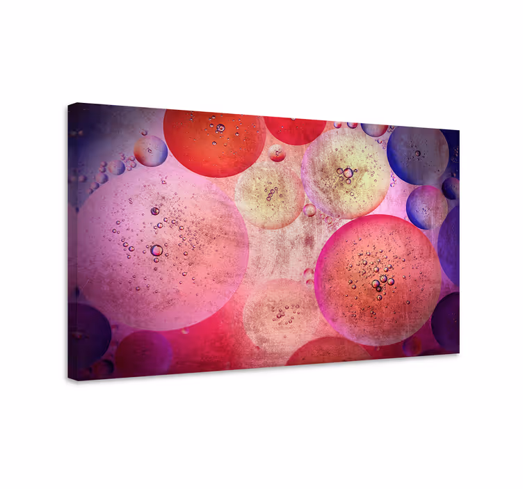 Tableau abstrait motifs de bulles - TenStickers