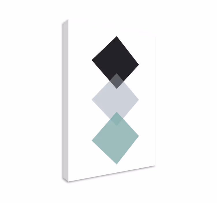 Tableau géométrique Losange coloré en sticker vertical - TenStickers