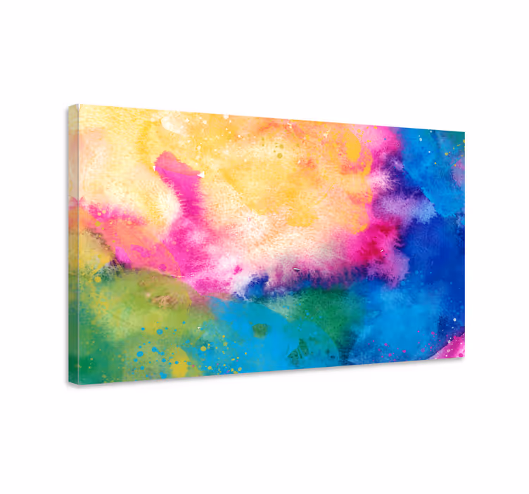 Tableau abstrait tourbillon aquarelle vibrant - TenStickers
