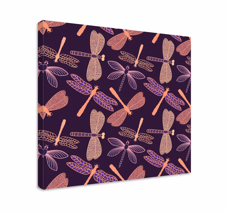Tableau libellule motifs de libellules délicats - TenStickers