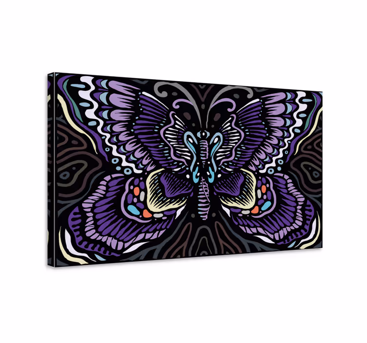 Tableau papillon Violet détaillé - TenStickers