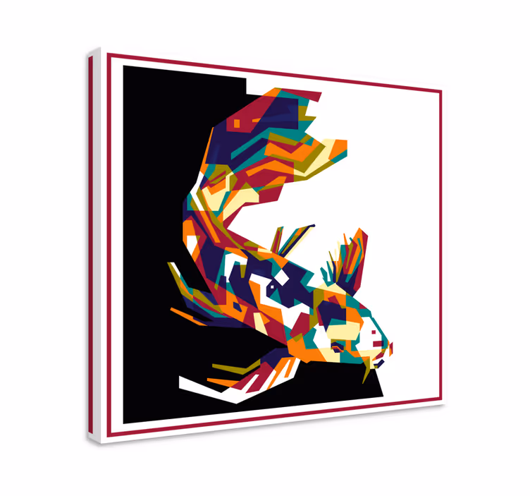 Tableau poisson Poisson moderne multicolore - TenStickers