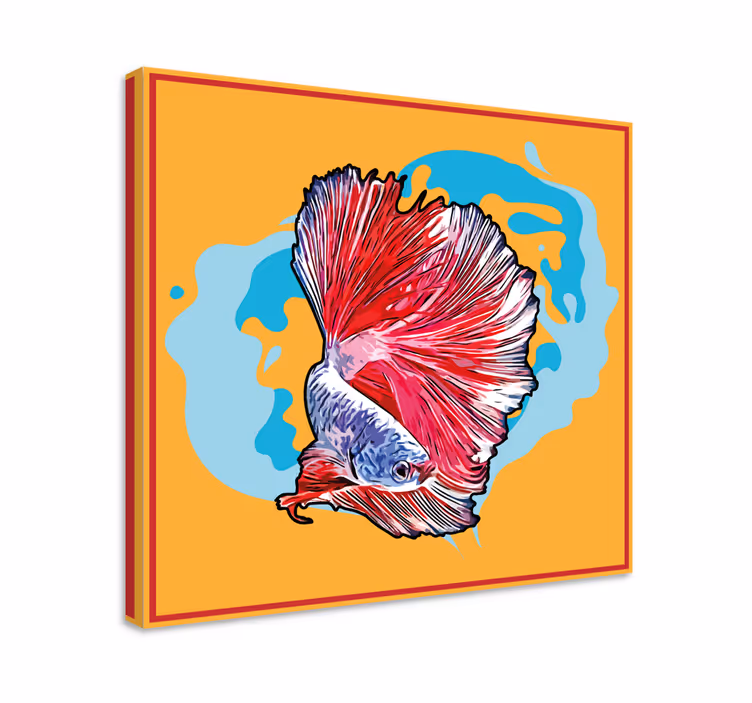 Tableau poisson Couleurs abstraites - TenStickers