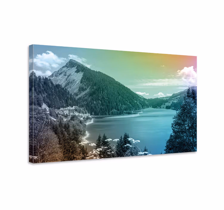 Tableau paysage Paysage aquatique et forestier - TenStickers
