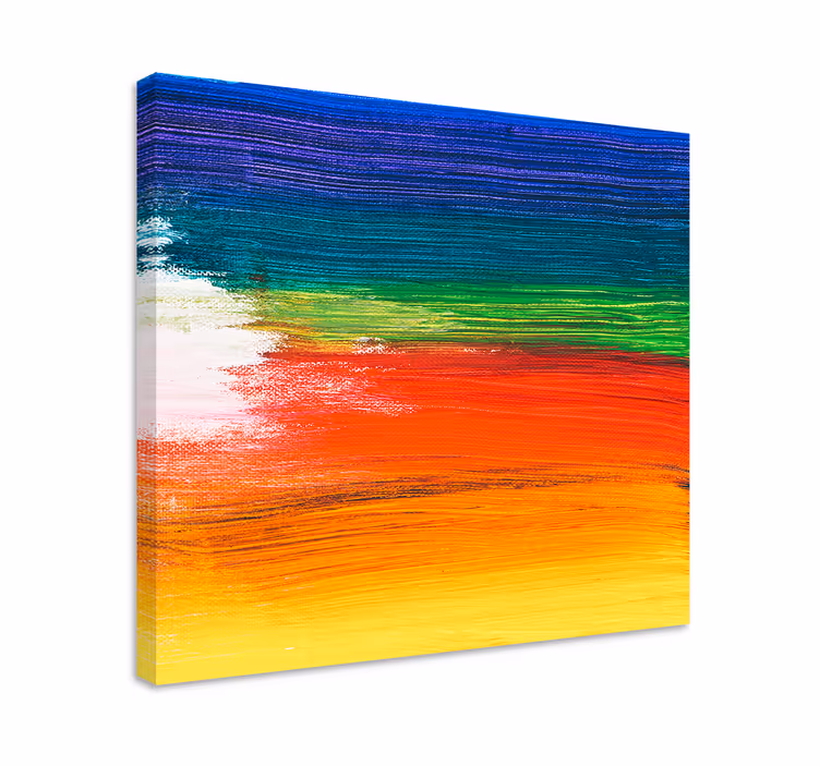 Tableau moderne Couleur des éclaboussures arc-en-ciel - TenStickers