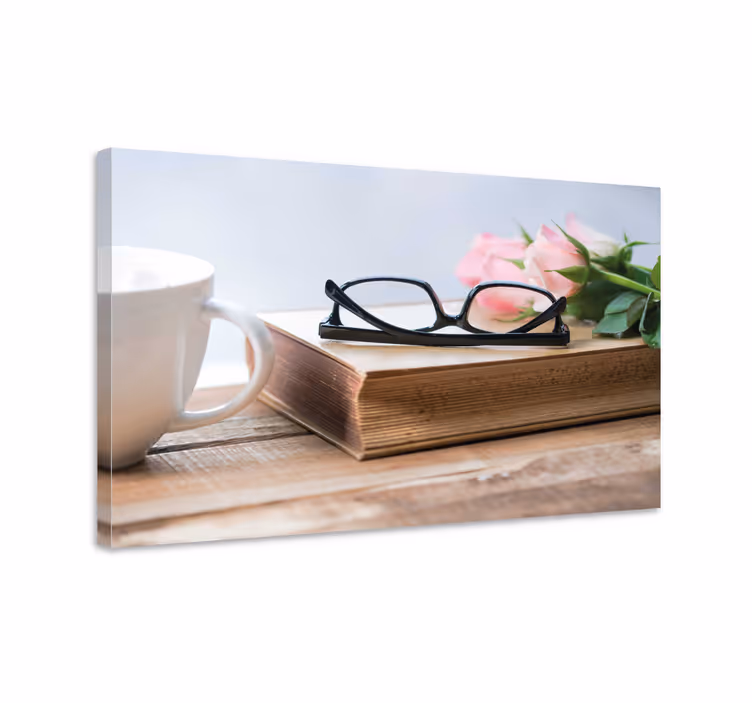 Tableau Café, livres et verres - TenStickers