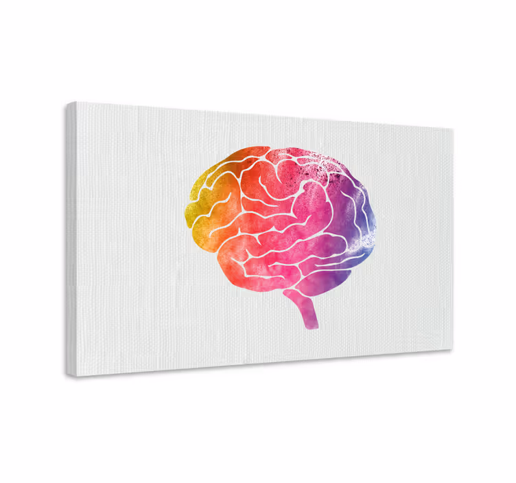 Tableau citation art cérébral coloré - TenStickers