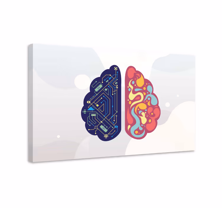 Tableau abstraite Cerveau technologique - TenStickers