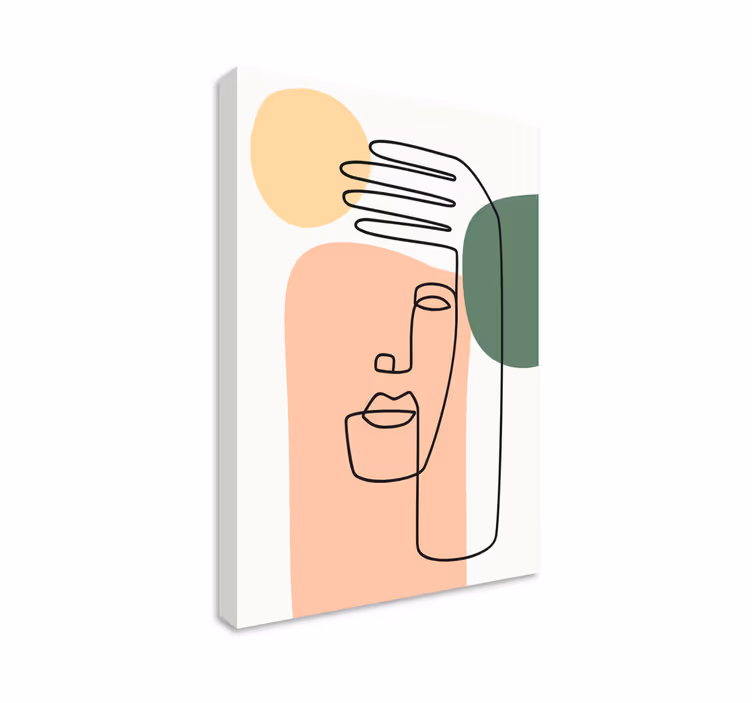 Tableau moderne Dessin au trait minimaliste moderne - TenStickers
