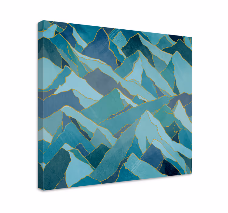 Tableau paysages sommets de montagne abstraits - TenStickers