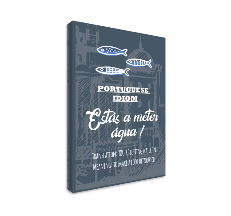 Tableau texte Portugais disant traduction idiot - TenStickers
