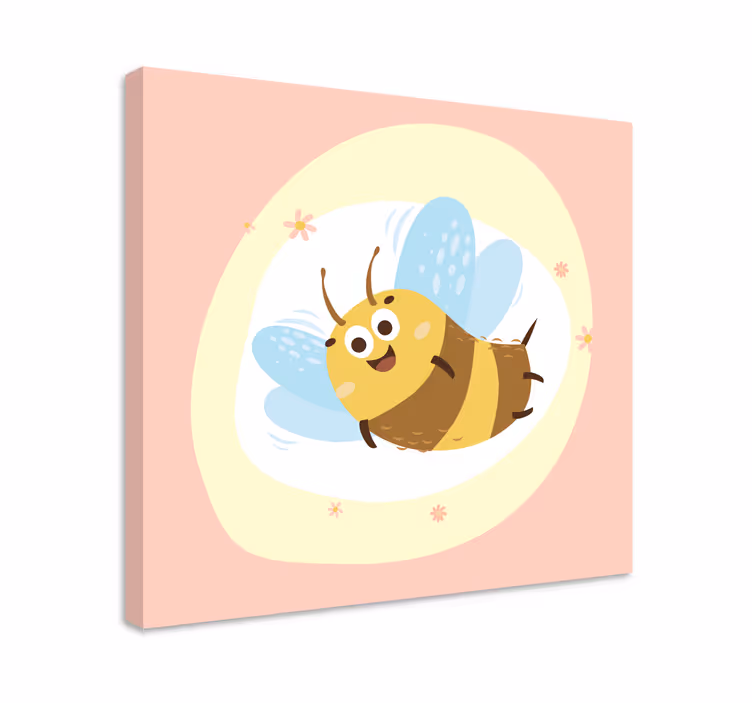 Tableau animaux personnage d'abeille joyeuse - TenStickers