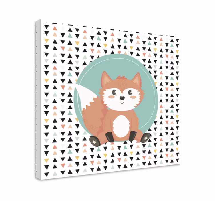 Tableau chambre bébé Dessin animé mignon bébé renard - TenStickers