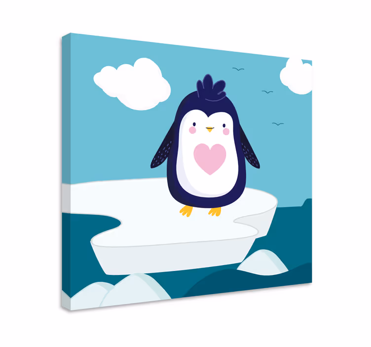 Tableau chambre bébé Pingouin de dessin animé mignon - TenStickers