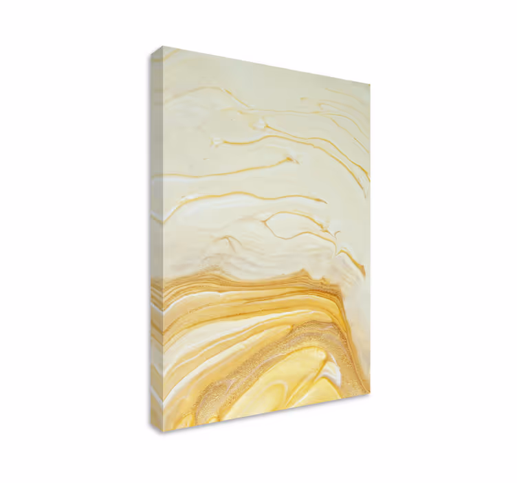 Tableau abstrait vagues dorées apaisantes - TenStickers