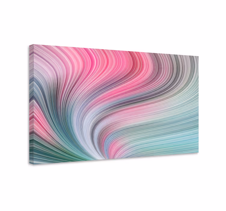 Tableau abstrait vagues de couleurs ondulantes - TenStickers