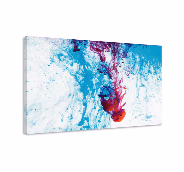 Tableau moderne Effet d'eau violet et bleu - TenStickers