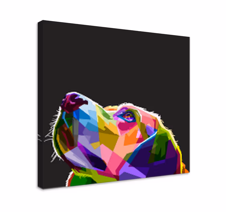 Tableau chien Chien arc-en-ciel - TenStickers