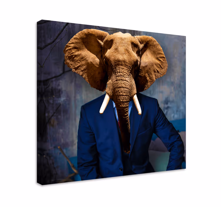 Tableau animal Monsieur l'éléphant - TenStickers