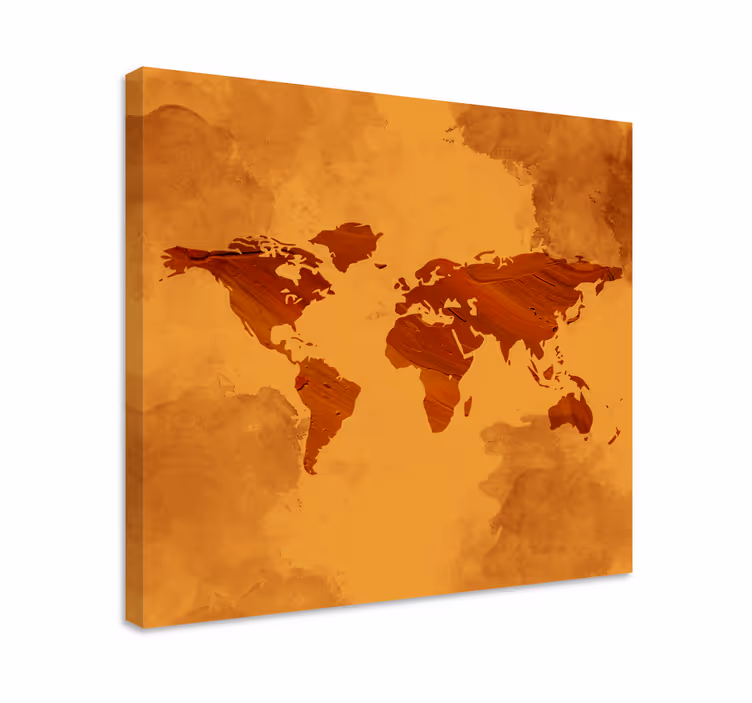 Tableau carte du monde carte du monde vintage - TenStickers