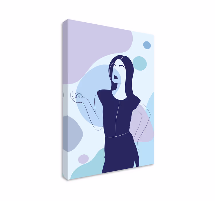Tableau chambre Fille élégante avec des formes - TenStickers