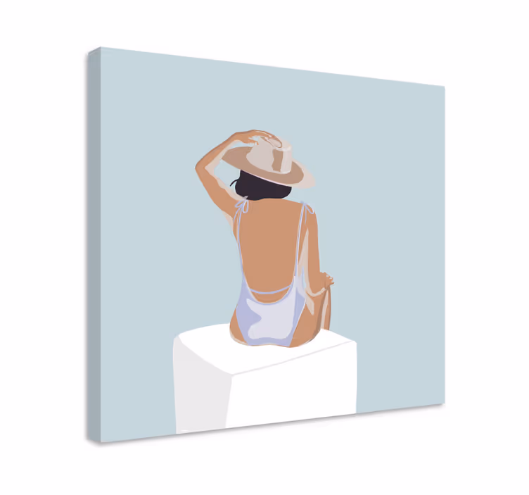 Tableau chambre Style minimaliste de fille de mode - TenStickers